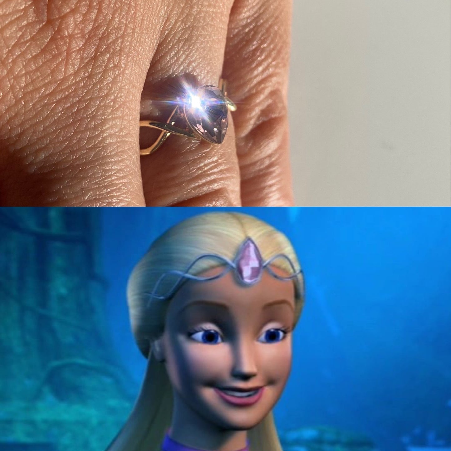 Swan Lake Odette Crystal Adjustable Ring