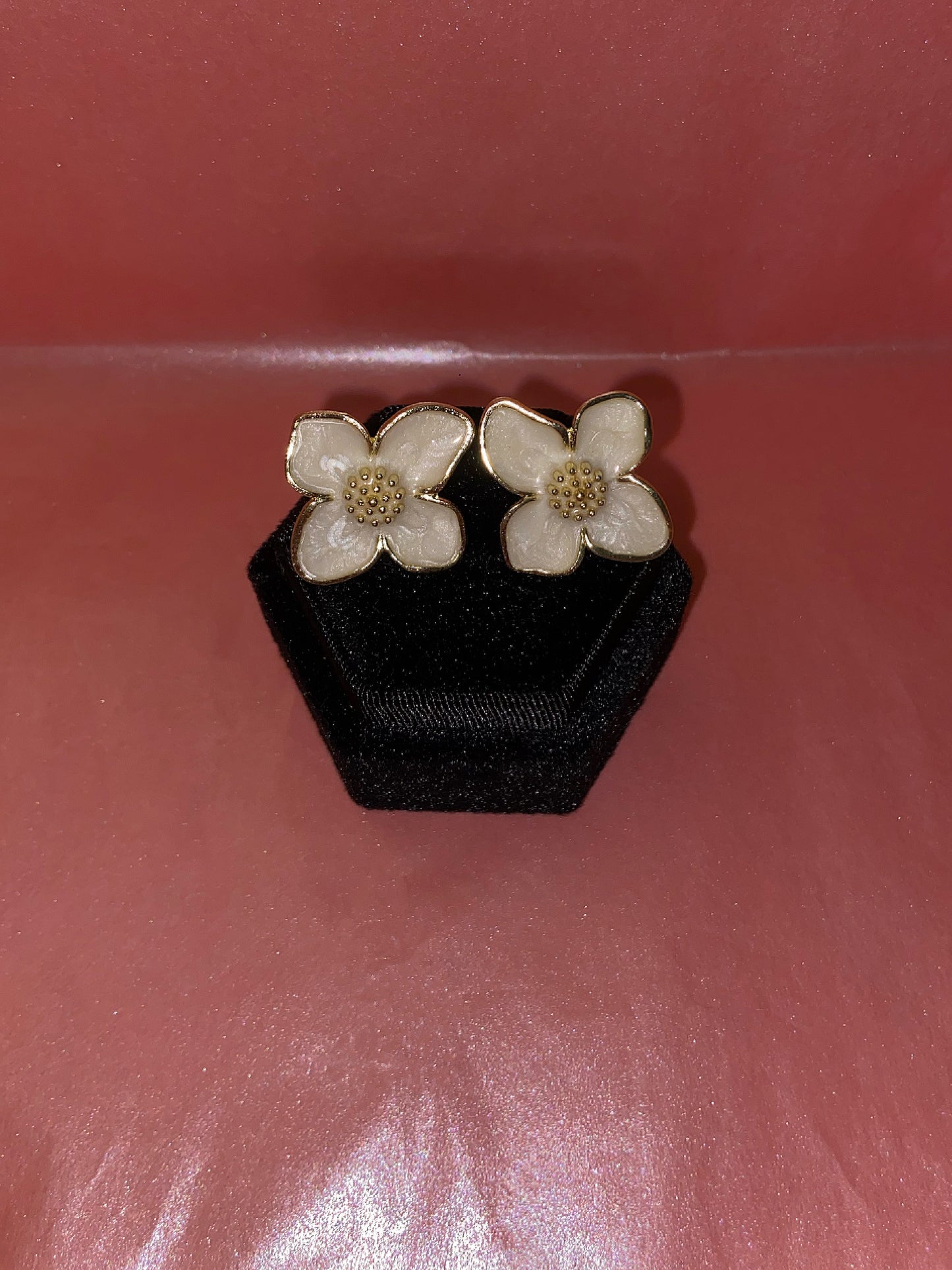 18K Gold Plated Cream Pearlescent Statement Earrings (Last few left)