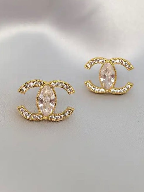 Diamanté Luxury Gold Earrings (Limited Stock)