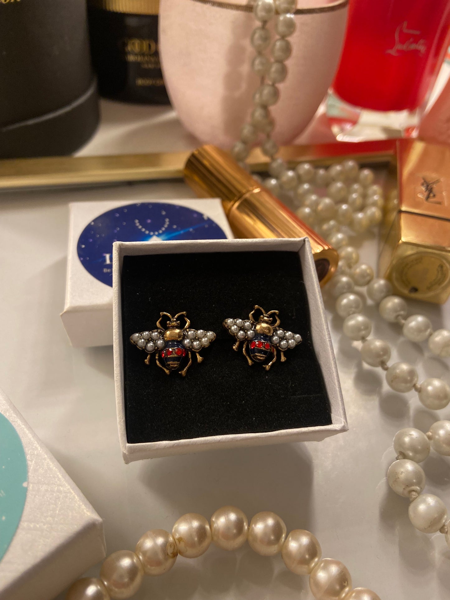 Bee Icon Stud Earrings