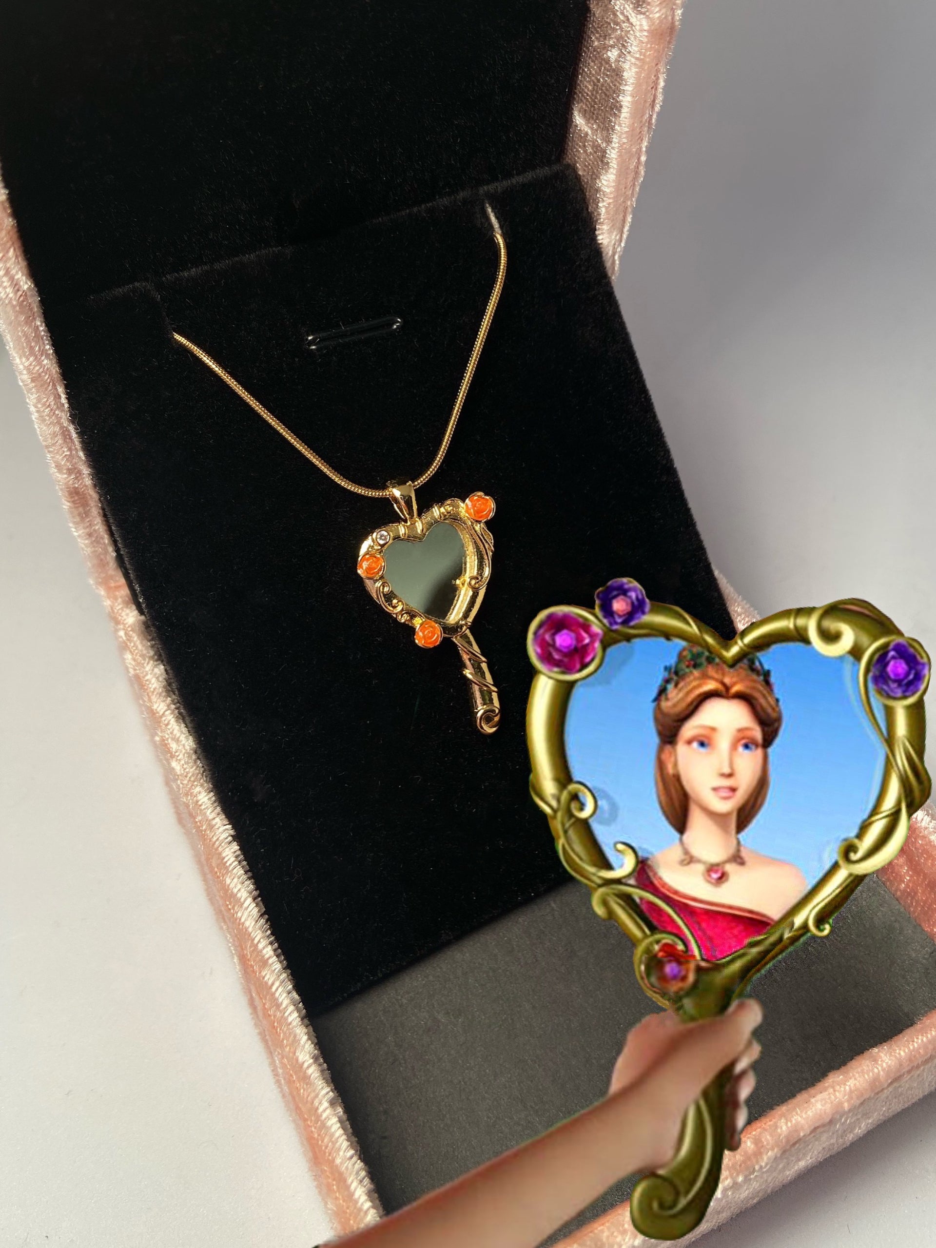 Mirror Necklace Barbie And The Diamond Castle Necklace For Sale